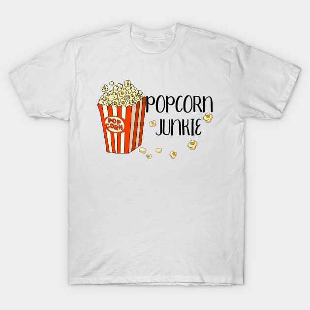 Popcorn Junkie T-Shirt by ArtisticRaccoon